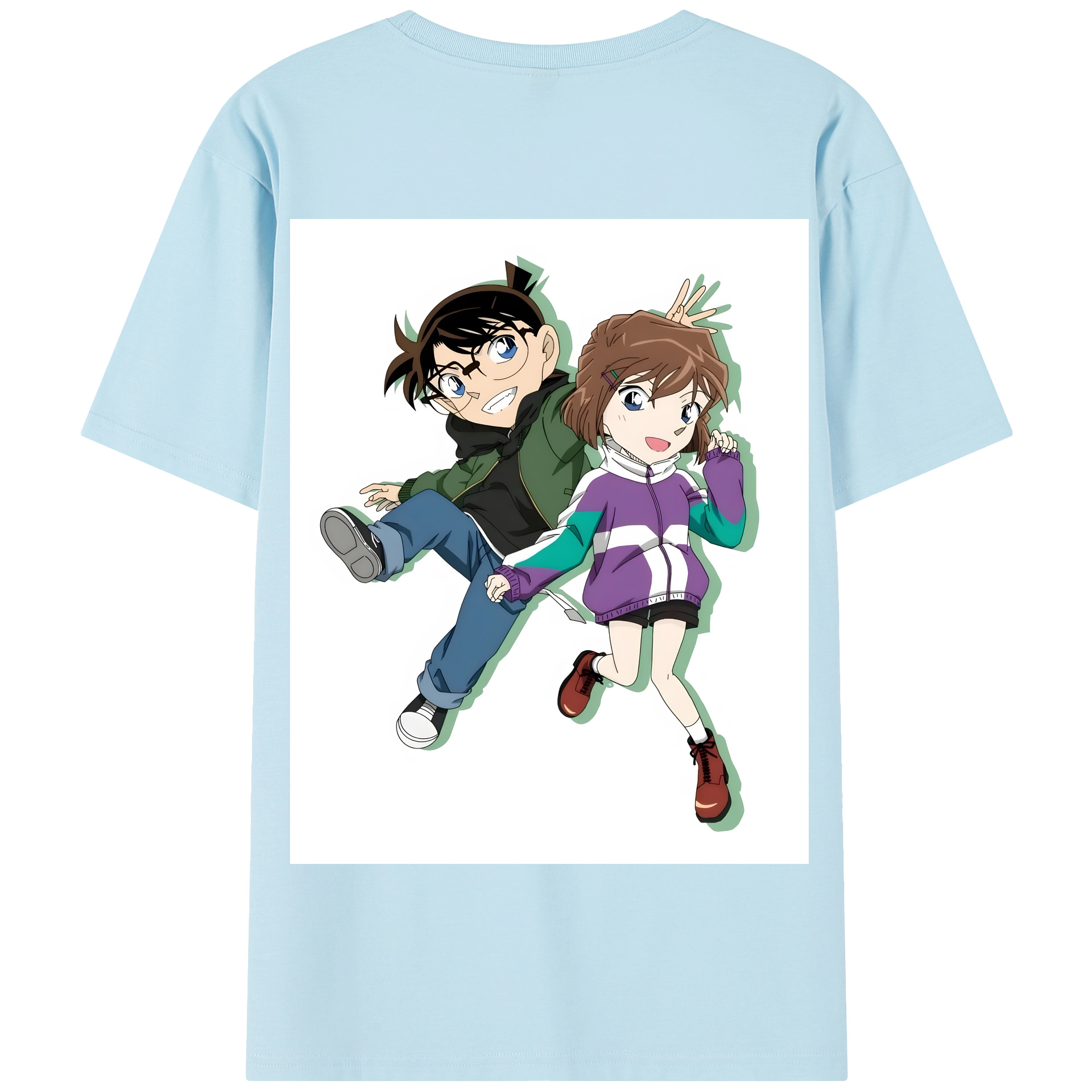 （画像用） 名探偵コナン 灰原 哀 はいばら あい Detective Conan Anita Hailey、Vi Graythorn Haibara Ai 綿100％半袖Tシャツ（背面プリント）